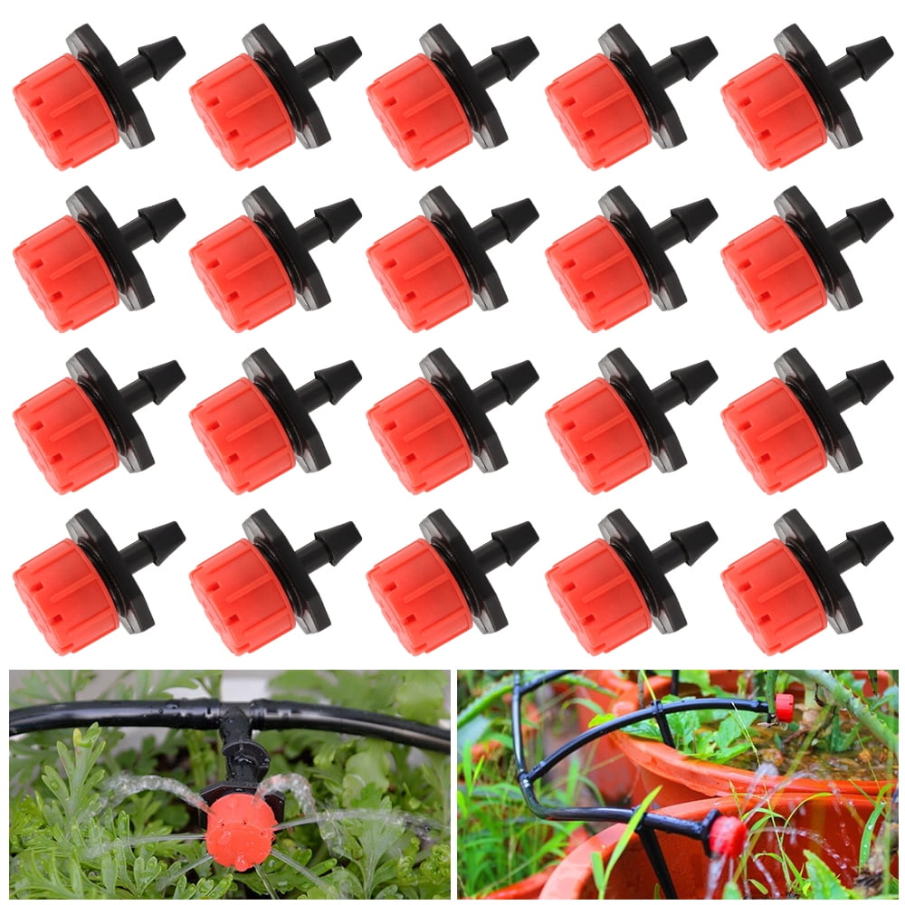 100pcs Adjustable Irrigation Drippers Sprinklers Drip Emitters Micro Drippers 