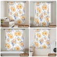 thumbnail image 6 of Orange Watercolor Floral Sheer Curtains 54 Inches Long, Spring Flower Abstract Art Light Filering Curtains, Breathable Simi Curtain Privacy Drapes for Kitchen Bathroom Small Window Treatment, 6 of 9