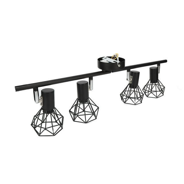 Kit LED 4 Light Track Lighting Kit Flexibly Rotatable Light Head Ceiling Spot Lighting For Kitchens Bedrooms Restaurants