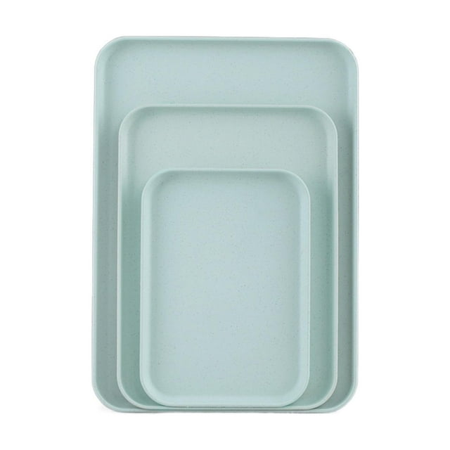 MOQIN Plastic Fast Food Trays, Thicken Plastic Fast Food Serving Tray Bulk Cafeteria Food Trays Rectangular Serving Trays for Kitchen Hotel, School Lunch Restaurant Meal Trays for Party