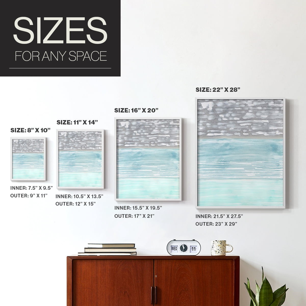 Hydrusphere II Framed Print in White Solid Wood Framed Print No Nail Hanging