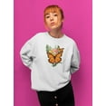 thumbnail image 2 of Butterflies And Flowers Sweatshirt Women -SPIdeals Designs, Female 3X-Large, 2 of 4