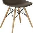 thumbnail image 2 of Suff Plastic Dining Side Chairs, Set of 2, Brown, 2 of 6