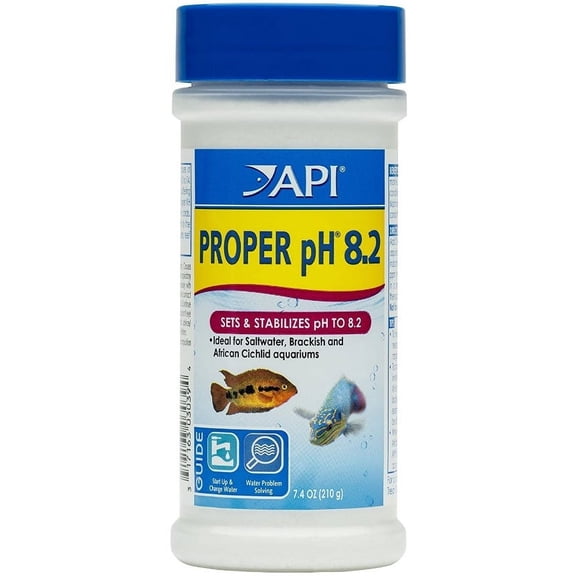 API Proper pH Sets and Stabilizes Freshwater Aquariums [Aquarium pH Treatments, Aquarium Supplies] pH 8.2 - 5 count