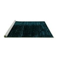 thumbnail image 2 of Ahgly Company Machine Washable Indoor Rectangle Oriental Turquoise Blue Modern Area Rugs, 5' x 7', 2 of 4