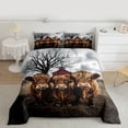 thumbnail image 2 of Castle Fairy Highland Cattle Full Size Comforter Sets,Vintage Cabin Windmill Bedding Sets, 2 of 8