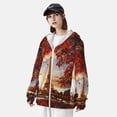 thumbnail image 3 of Daiia Eiffel Tower UPF 50+ Sun Protection Hoodie Jacket Lightweight Long Sleeve Sun Shirt for Women Men with Pocket Hiking Outdoor-XX-Large, 3 of 7