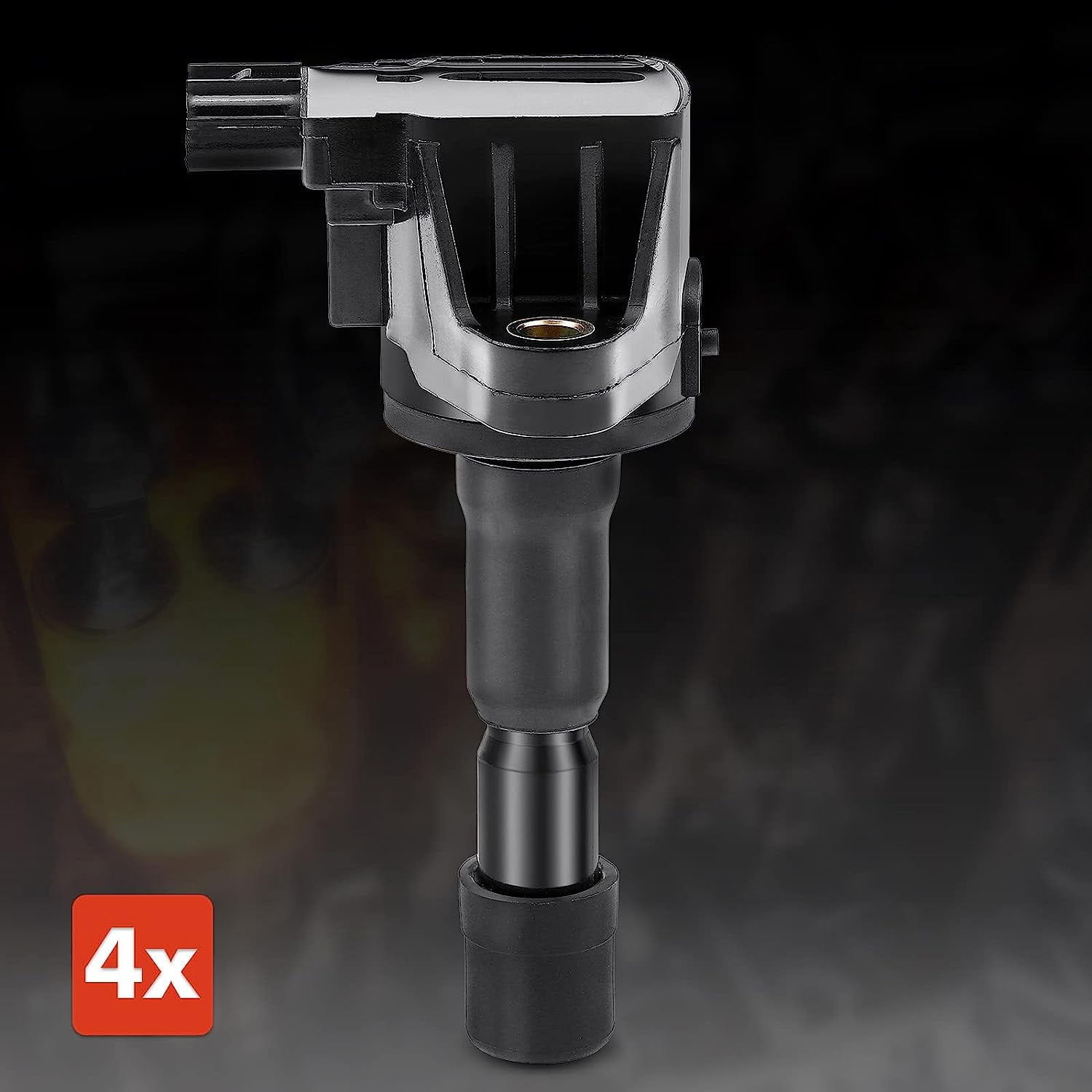 A-Premium Set of 4 Ignition Coil Pack and Iridium Spark Plugs Compatible with Honda Fit 2009-2014, CR-Z 2011-2016, City 2010-2016, 1.5L ELECTRIC
