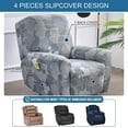 thumbnail image 4 of Recliner Slipcovers -Pieces Lazyboy Recliner Covers Recliner Couch Covers Recliner Chair Cover Non Slip Reclining Slipcovers with Storage Pockets Furniture Protector for Living Room, 4 of 8