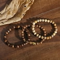 thumbnail image 3 of RSAMD 3Pcs Natural Wooden Beaded Bracelets Set Jewelry Gifts for Men Women, 3 of 9