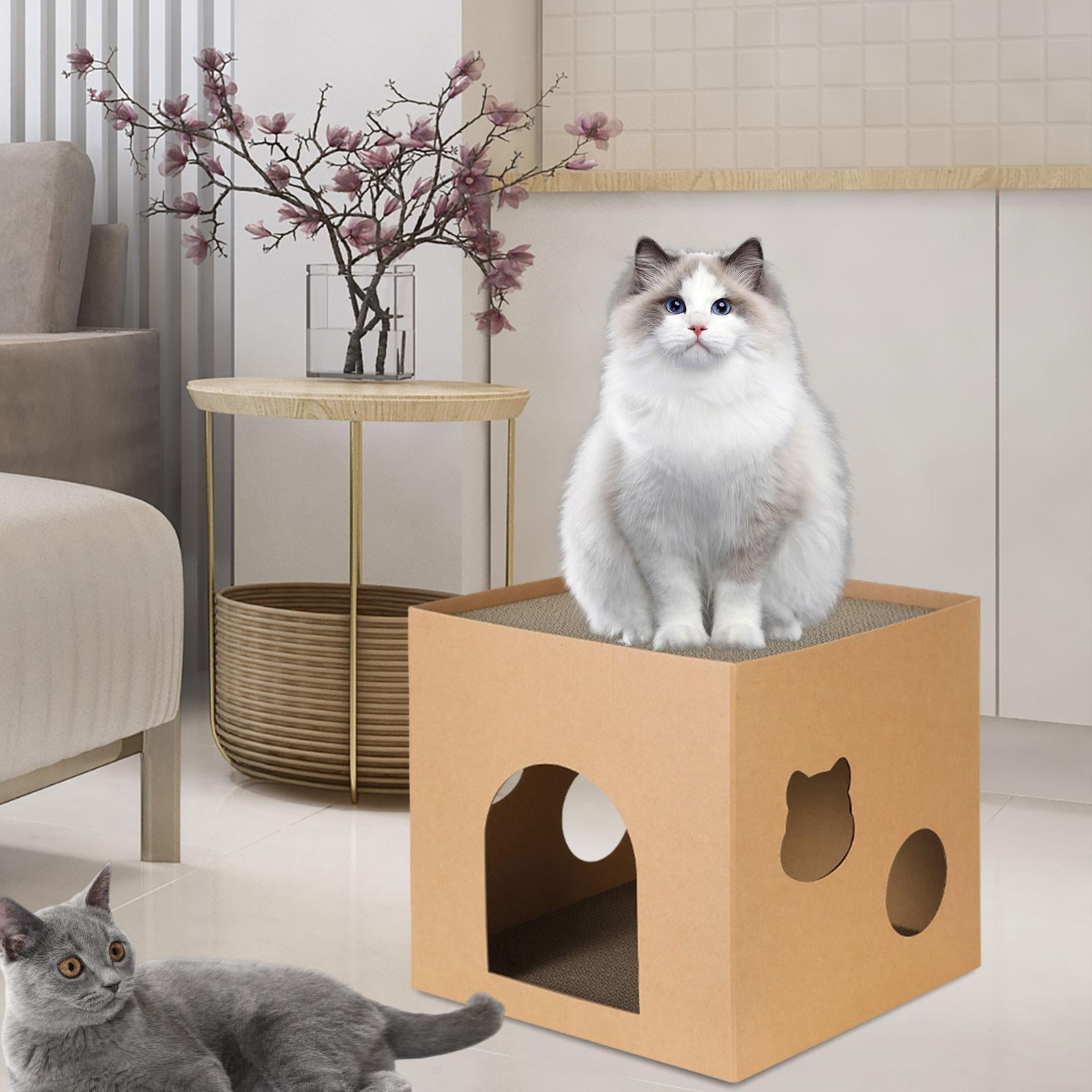 Guinea Pig Hideouts Cat Cardboard Scratcher, Cat Cardboard House