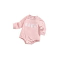 thumbnail image 2 of Qiylii Baby Girls Boys Letter Romper Long-sleeved O neck Bodysuit, 2 of 6