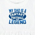 thumbnail image 4 of Inktastic My Dad is a Fantasy Football Legend Girls Baby Dress, 4 of 5