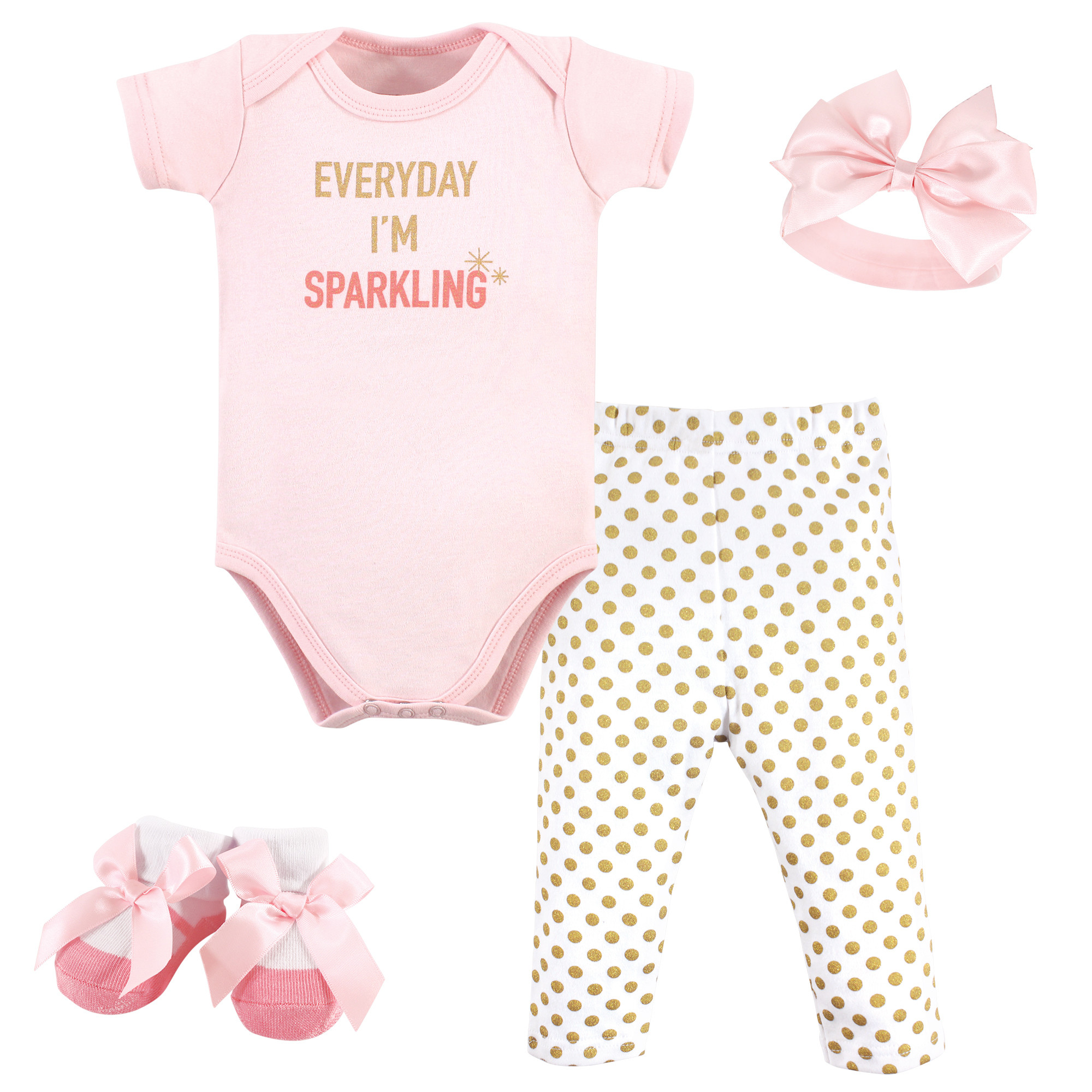 Little Treasures Little Treasure Baby Girl Boxed Gift Set, 4pc