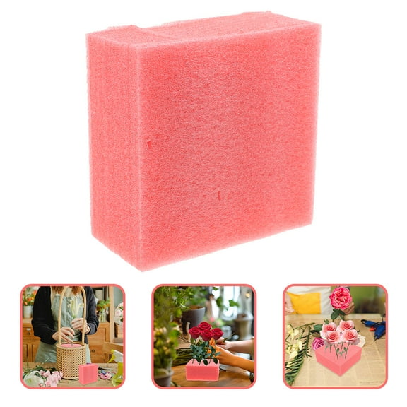 AURARMLET Red Foam Blocks 4Pcs for User Friendly Craft Projects 5.5x5.5x2.7in