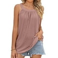 thumbnail image 4 of ZyeKqe Womens Tank Tops Eyelet Crewneck Casual Summer Tops Basic Sleeveless Shirts Loose Fitted, 4 of 6