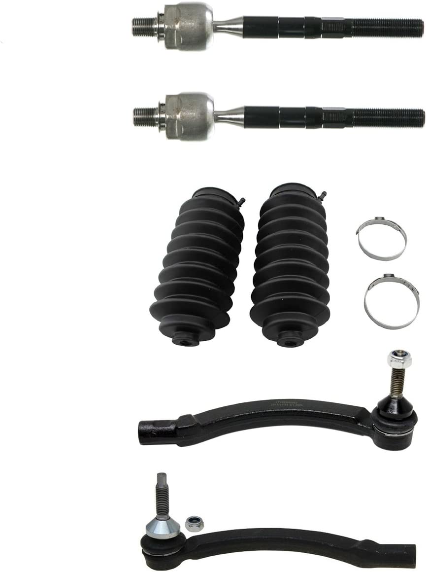 Detroit Axle Front Inner Outer Tie Rods w/Boots Replacement for Volvo