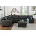 thumbnail image 3 of Devion Furniture 8-Piece Upholstered Modern Fabric Sectional with Ottoman-Color:Gray, 3 of 4
