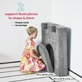 thumbnail image 3 of Yourigami Folding Kids and Toddler Foam Play Castle, 2 Pieces, Mountain Gray, 3 of 8