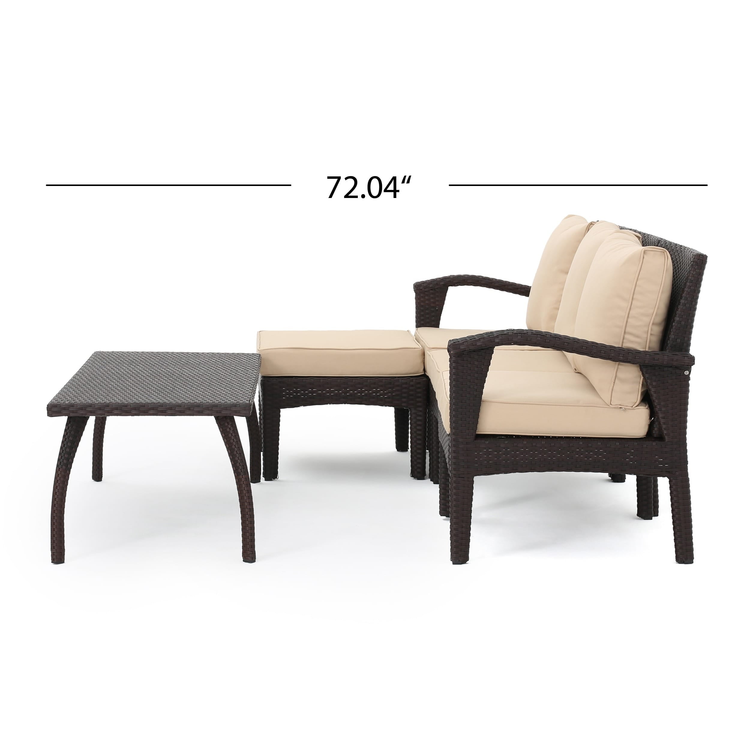 Christopher Knight Home Honolulu Outdoor 5 Piece L Shape Wicker Christopher Knight Home Honolulu Outdoor 5 Piece L Shape Wicker Seating Set With Cushions By Com