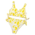 thumbnail image 3 of Abcnature Women's Bikini Swimsuits Sets, Thong Bikini Sets Sexy Bathing Suit Split Cow Pattern Printed Bikini Swimwear Bikini Sets for Women Yellow XL, 3 of 3