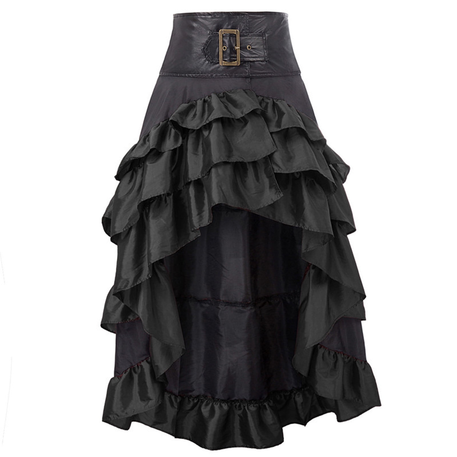 Wijhcboe 2025 Ladies Halloween Medieval Retro Rhinestone Skirt