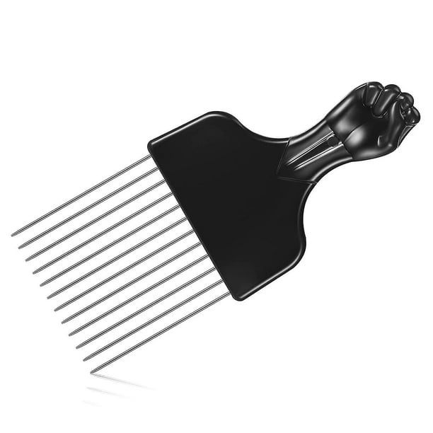 Afro Pick Comb Metal Pick Comb Plastic Afro Pick Hair Comb Wide Tooth Hair Pick