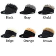 thumbnail image 2 of Gorra de béisbol de golf con gorra de pelo falso, visera solar, gorros divertidos de peluquín con púas para hombre, 2 of 4