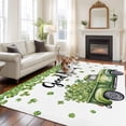 thumbnail image 2 of Large Area Rugs for Living Room Bedroom, St Patrick's Day 5'x8' Rug Washable Carpet Runner Indoor Outdoor, Green Truck Lucky Shamrock Four Leaf Spring Non Slip Floor Mats Rug for Kitchen, Bathroom, 2 of 8