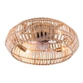 thumbnail image 5 of 18.5" Ceiling Fan Light Rattan Caged Flush Mount Ceiling Fan with Remote Control, 5 of 22