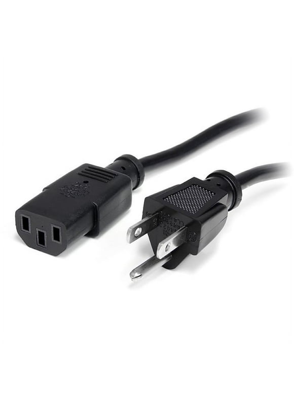 StarTech.com 10ft (3m) Computer Power Cord, NEMA 5-15P to C13, 10A 125V, 18AWG, 10 Pack, Black Replacement AC Power Cord, Printer Power Cord, Monitor/PC Power Supply Cable - UL Listed