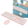 thumbnail image 1 of Combo De Teclado Y Mouse Inalámbrico Keys, 104 Teclas Retro 2.4G Ratón De Teclado Inalámbrico Con Teclas Redondas Y Teclado Numérico, 1 of 8
