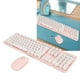 thumbnail image 1 of Combo De Teclado Y Mouse Inalámbrico Keys, 104 Teclas Retro 2.4G Ratón De Teclado Inalámbrico Con Teclas Redondas Y Teclado Numérico, 1 of 8