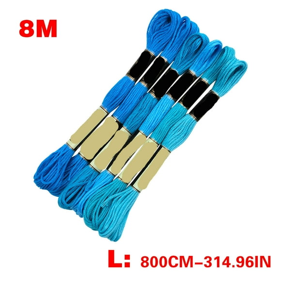 WRKEKC Clearance Gradient Embroidery 8 M 6 Color Embroider Embroidery Manual Accessories Embroidery Thread Color Embroidery Thread