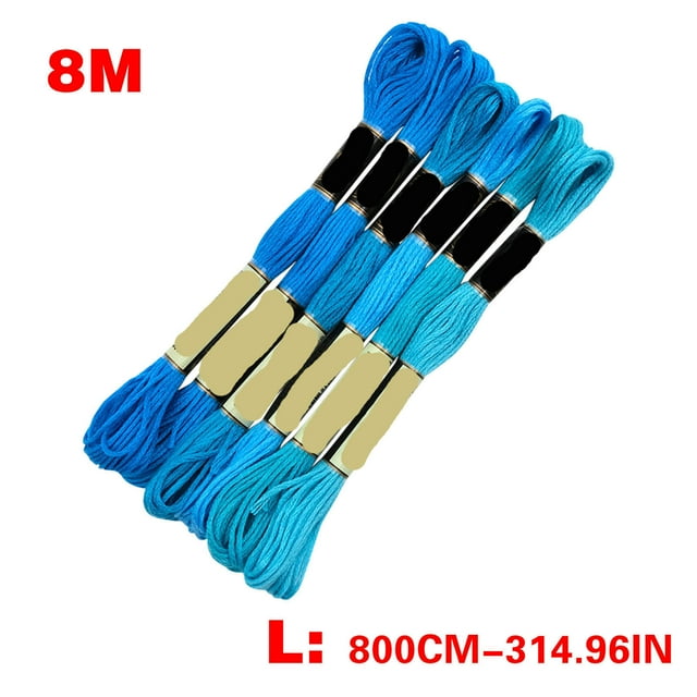 Broderie Dégradée 8 m 6 Couleurs Broderie Broderie Accessoires Manuels Fil à Broder Couleur Fil à Broder