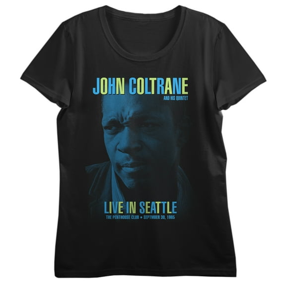 John Coltrane Live in Seattle Women's Black Short Sleeve Tee-Medium
