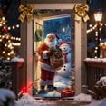 thumbnail image 4 of Christmas Door Decorations Christmas Door Sticker Decoration Hanging Cloth Holiday Party Decoration Background Cloth Room Door with Tapestry Cloth Decorations for Room, 4 of 6