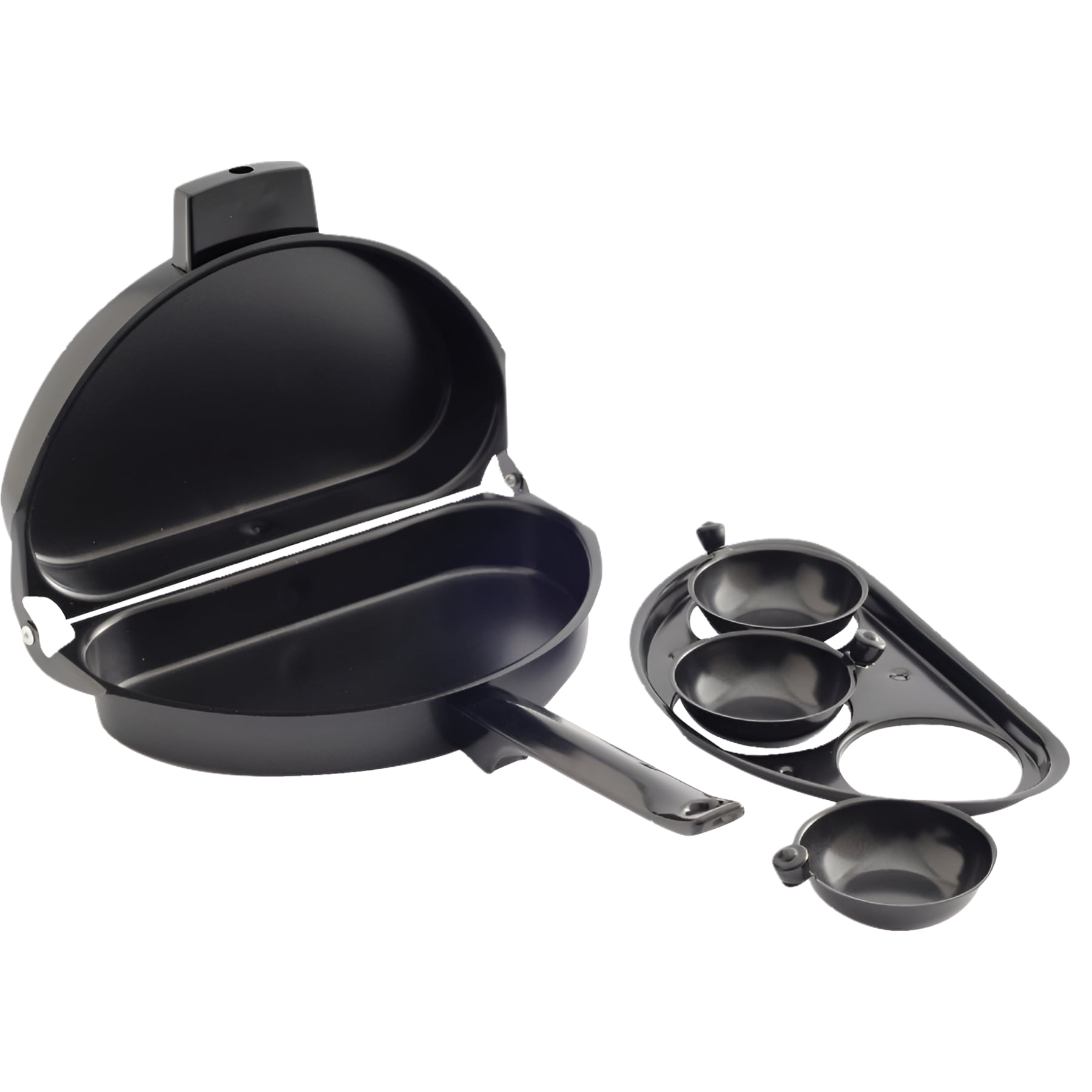 Norpro Nonstick Omelet Pan with Egg Poacher, One Size, As Shown