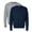 Light Steel+Navy 2 Pack, variant on Hanes Men's Perfect Crewneck Sweatshirt, 80/20 Cotton/Polyester Long Sleeve Fleece Winter Sweater (Athletic Red, M)