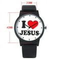 thumbnail image 3 of I Love Jesus Red Heart Christian Faith Religious Watch W-117-JC, 3 of 7
