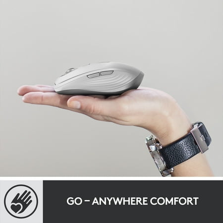 Logitech - MX Anywhere 3 Wireless Bluetooth Fast Scrolling Mouse with Customizable Buttons - Pale Gray