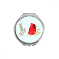 thumbnail image 1 of Miroir Compact Rond Portable de Poche en Verre Bird Animal Magpie Rouge, 1 of 3