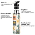 thumbnail image 3 of Yayeee 33oz Insulated Water Bottle Double Wall Stainless Steel with Flip Straw Lid, Beige Playful Stamp, 3 of 7