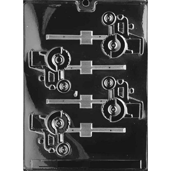 Grandmama's Goodies J035 Tractor Lollipop Chocolate Candy Soap Mold with Exclusive Molding Instructions
