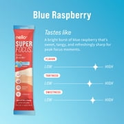Nello SuperFocus Focus Drink Mix – Fruit Punch Flavor – Alpha GPC, Lion’s Mane, Rhodiola & N-Acetyl L-Tyrosine – Sugar-Free, On-the-Go Packets – 20 Travel Packets - Blue Raspberry
