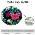 thumbnail image 6 of Botanical Motif Tablecloth with Elastic Edge, Ideal for Daily Kitchen Use or Outdoor Gatherings, Polyester Material, Fits 44-52 Inch Table, 6 of 7