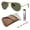 Polished Arista Gold Frame | Polarized Green Lens, variant on RB3925 AVIATOR MAX Pilot Shaped Non-Polarized Sunglasses for Men - Includes Official RAYBAN Eyewear Kit - Ideal Formal & Casual Wear Sunglasses - Clear Gradient Brown Lens