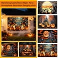 thumbnail image 2 of Halloween Banner Spooky Ghost Pumpkin Print 1 Piece Indoor Outdoor Halloween Party Decorations for Home Photography Backdrop Themed Gathering Display, 2 of 9