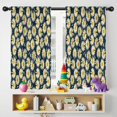 thumbnail image 5 of Blackout Kids Curtains,Darkblue Daisy Flower Yellow Centers Pattern Childrens Insulated Curtains Set Of 2,Bedroom Essentials,Toddler Room Decor 42"x54", 5 of 5