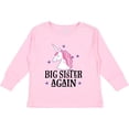 thumbnail image 3 of Inktastic Big Sister Again Unicorn Girls Long Sleeve Toddler T-Shirt, 3 of 5